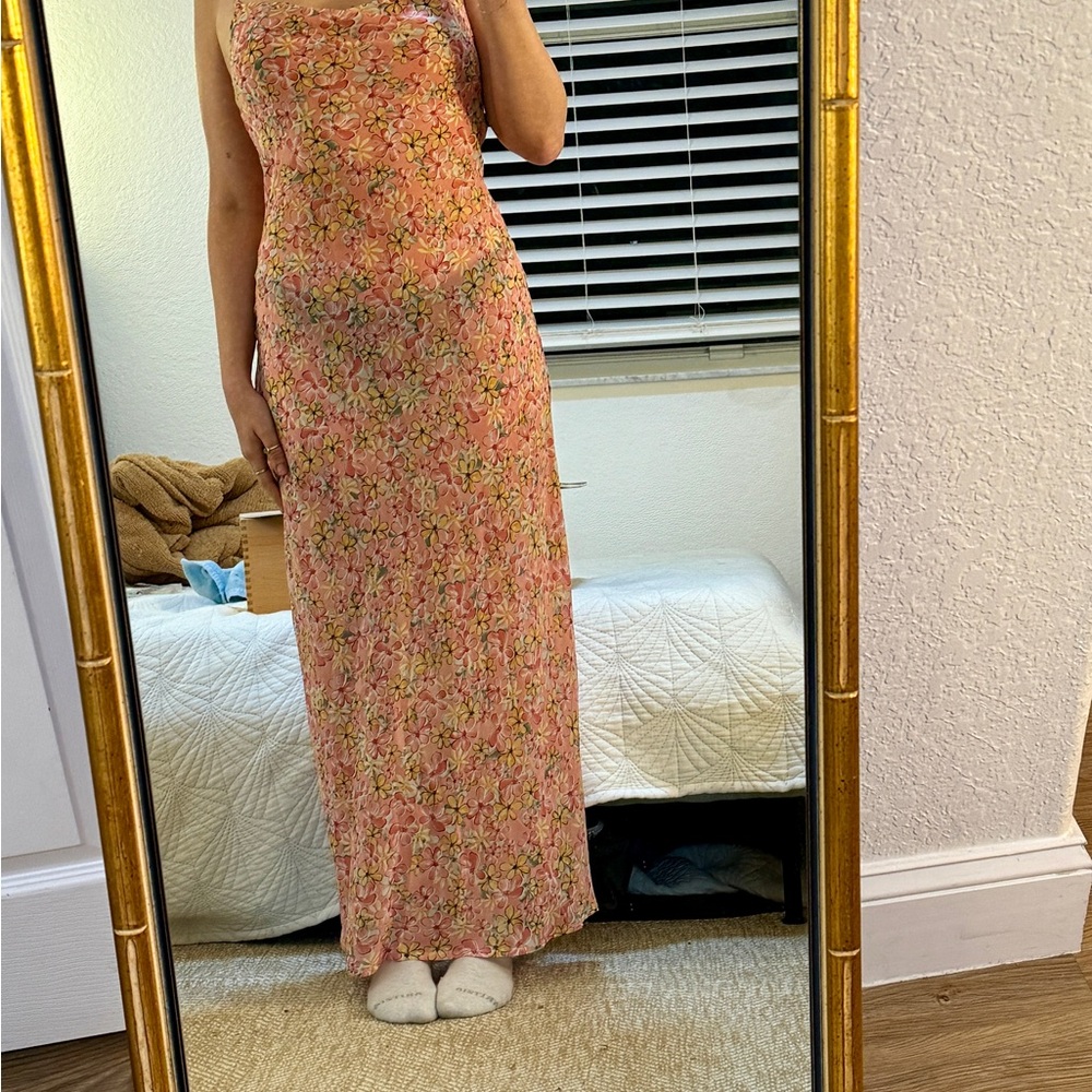 New with tags Vrg Girl Floral Maxi Slip Dress- Size Medium - Picture 4 of 8